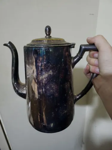 Bules Metal Antigo Com Banho de Prata