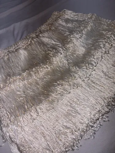 saia de crochê com franjas