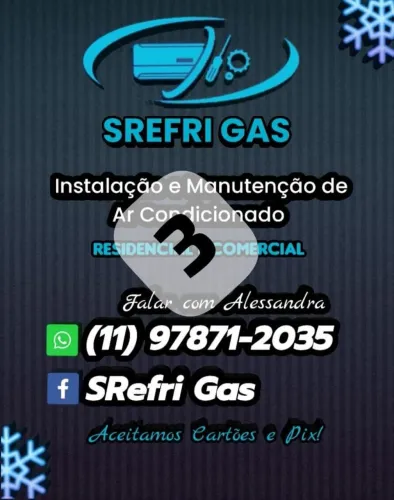 Sr Refri Gás manutenção de ar condicionado.