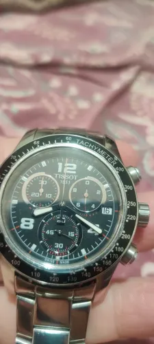 Tissot funcionando normalmente todo em aço inox chronografo original 