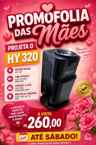 Projetor hy320 tela de cinema Super promoção