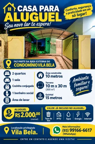 Alugo Casa no Condomínio Villa Bella