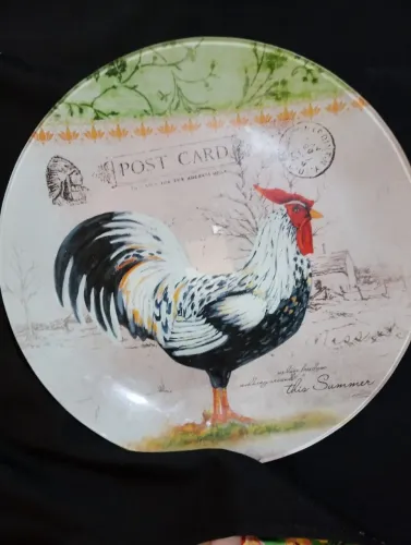 Prato Decorativo Galo