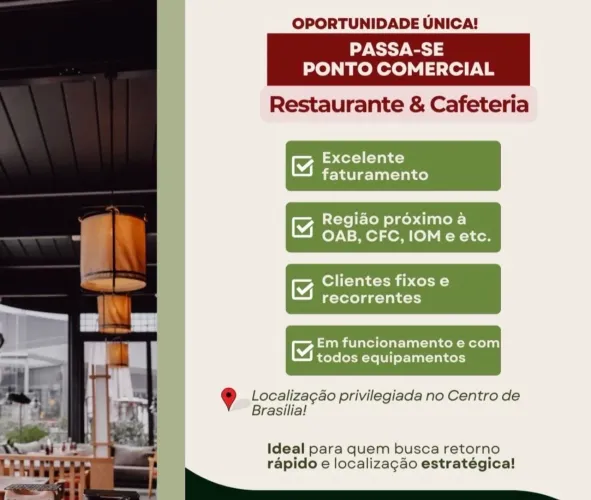 Passo ponto comercial Cafeteria urgente  