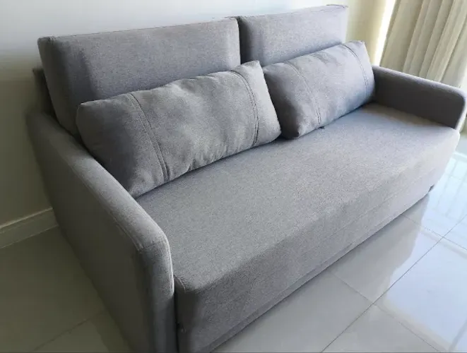 Sofá Cama Herval de Linho 3  Lugares (1,76cm) - Usado poucas vezes
