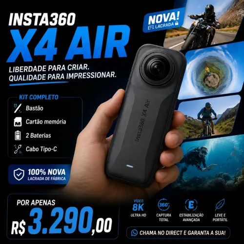 Câmera insta 360 x4