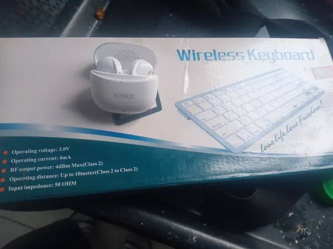 Teclado Bluetooth + fone Kaid