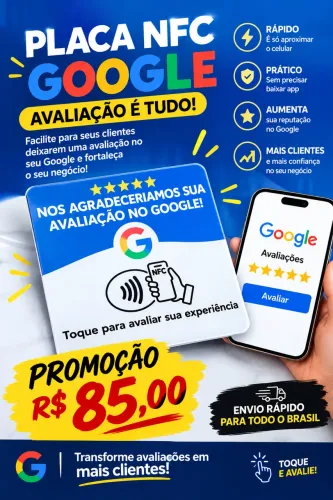 Placa NFC Google Avaliações