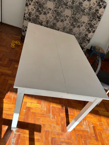 Mesa de jantar branca 6 lugares 