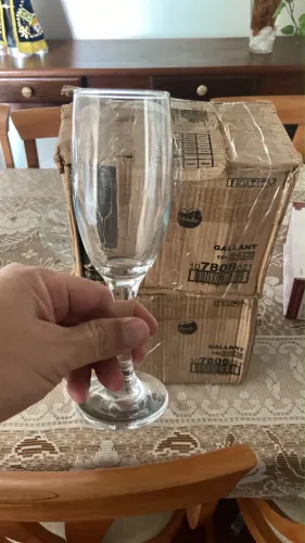 24 taças de champanhe de vidro