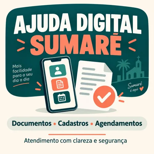 Auxílio com documentos, cadastros e serviços digitais em Sumaré