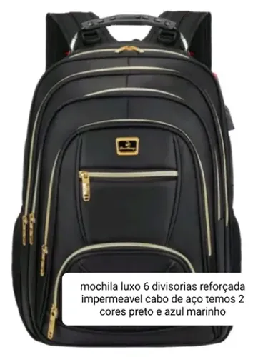 Mochila reforçada 50x40 saida fone e powerbank