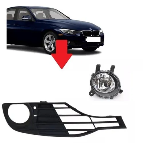 Farol de Milha e Grade Direita Bmw 320i 2013 2014 2015