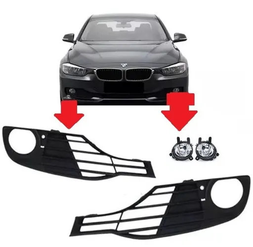Par Farol de Milha e Grade Bmw 320i 2013 2014 2015