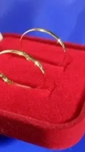 Alianças Boleadas 2 mm Noivado e Casamento Ouro 18 Kilates 1.40 Gramas Maciça Boleadas