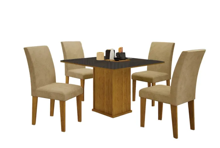 Mesa de Jantar com 4 Cadeiras Olímpia tt443