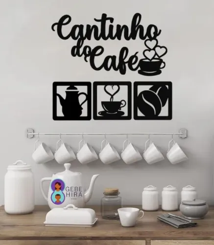Quadro Decorativo Cantinho do Café Casa Cozinha Decoração
