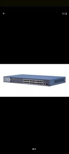 BAIXOU Switch de Rede POE 24 Portas Gigabit Hikvision
