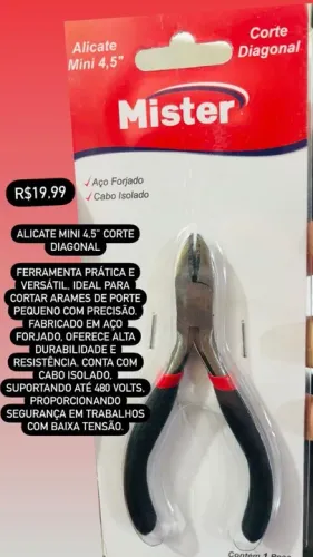 Alicate mini 4,5" corte diagonal  