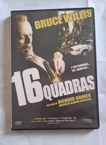 FILME BRUCE WILLIS 16 QUADRAS DVD ORIGINAL RICHARD DONNER