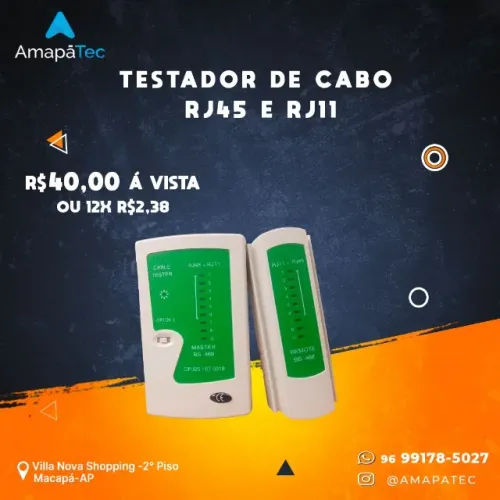 Testador Cabo De Rede Rj45 E Rj11