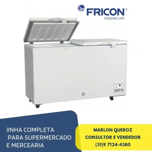 Congelador Horizontal Tampa Cega Fricon 503L