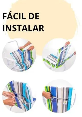 Forro Refil Cadeira De Praia Sentar Verao Piscina Praia
