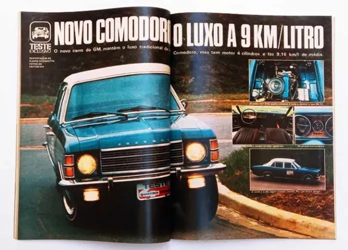 Opala Comodoro 4 cil,, Maverick, Belina, Variant, Caravan 1977- Revista Quatro Rodas