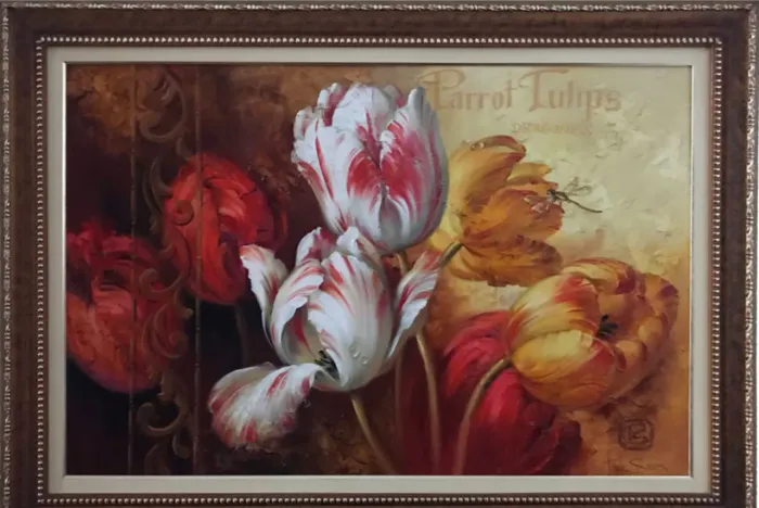 Quadro Decorativo Flores Tulipas Parrot