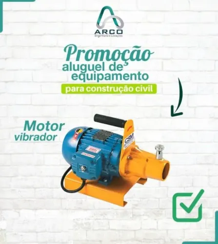 Aluguel Motor Vibrador + Mangote 35mm Monofásico