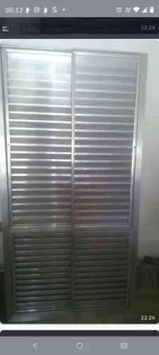 Porta de alumínio com venezianas alta qualidade