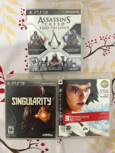Jogos de Playstation 3 - Assassin's Creed, Singularity e Mirror's Edge