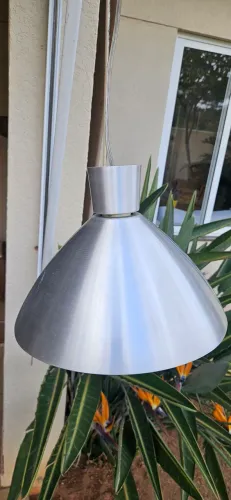 Luminária Pendente em aço escovado - perfeito!
