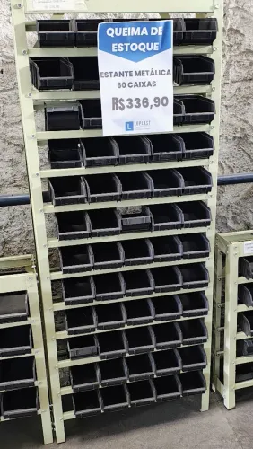 Estante Metálica com 60 Caixas 
