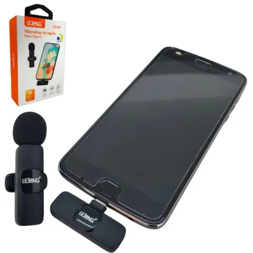 Microfone de Lapela S/fio Tipo c Le-931 Lelong *ENTREGA GRÁTIS*