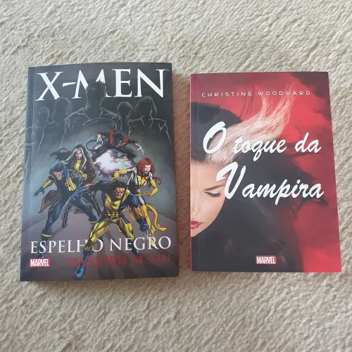 2 Livros X-Men: Espelho Negro e O Toque da Vampira - Marvel