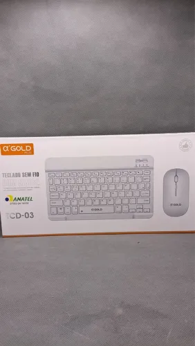 Teclado e Mouse Sem Fio ?Gold Plus TCD-03 Bluetooth 