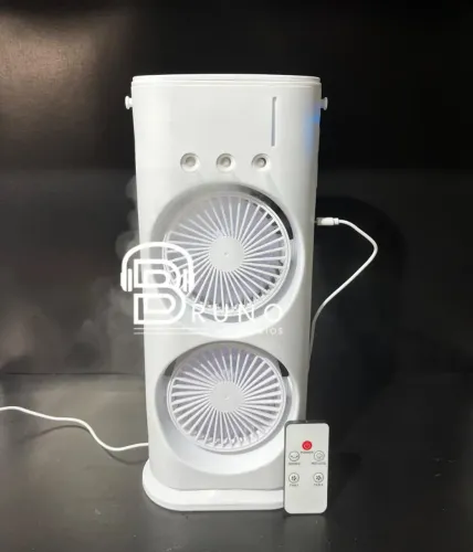 Climatizador de Ar Portátil Duplo com Controle Remoto