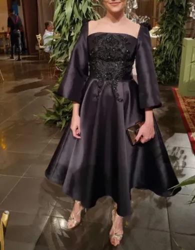 Vestido Midi preto de festa