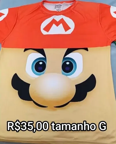 Camisa adulto Super Mario e Super Luigi