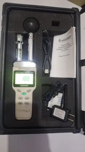 TERMOMETRO DE GLOBO COM DATALOGGER - HMTGD1800 MARCA DE HIGHMED