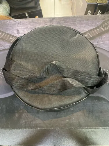 bag luxo para pandeiro 10 acolchoado com alça para carregar tira colo com bolso externo