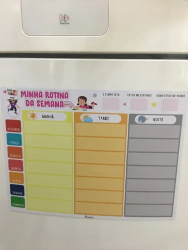 Quadro de Rotina Semanal Infantil - Organização Divertida