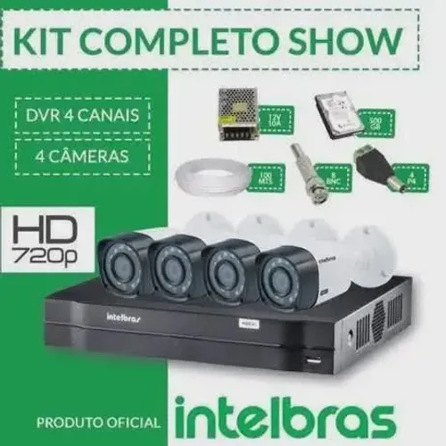 Kit Câmeras de Segurança Intelbras Completo HD 720p