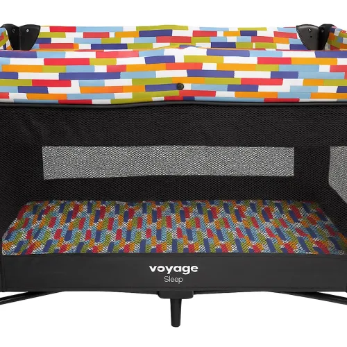 Berço portátil Voyage colorido + brinde: canguru