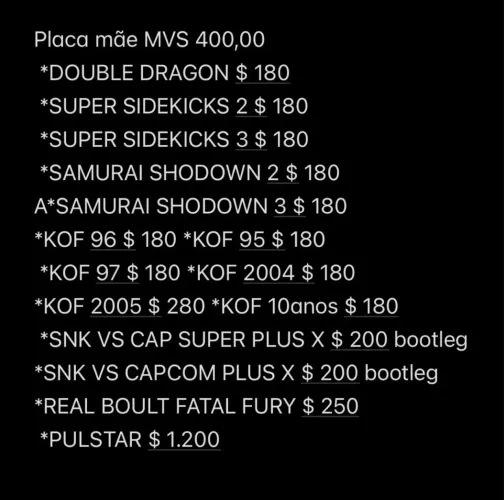 NEO GEO - DIVERSOS TÍTULOS 