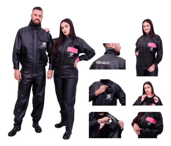 Capa De Chuva Motoqueiro Motoboy Moto Conjunto Impermeavel