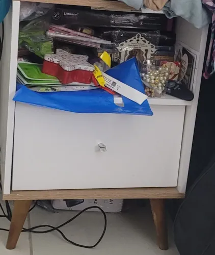 Mesa de cabeceira Fellicci Nogal Estilo Nórdico