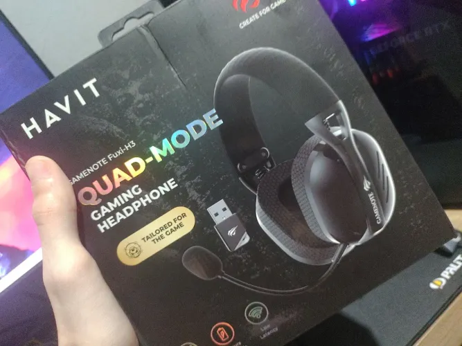 Headset gamer sem fio havik quad-mode