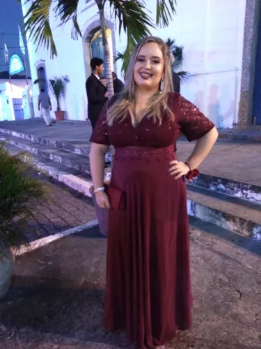 Vestido Madrinha Marsala